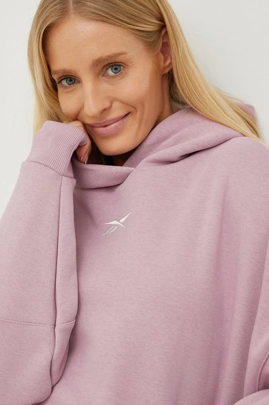 Γυναικεία Χωρίς φερμουάρ Μπλούζα Reebok Studio Recycled μοβ, με κουκούλα 4 Γυναικεία Χωρίς φερμουάρ Μπλούζα Reebok Studio Recycled μοβ, με κουκούλα - Image 4