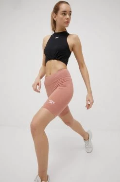 Γυναικεία Σορτς Reebok χρώμα: πορτοκαλί,