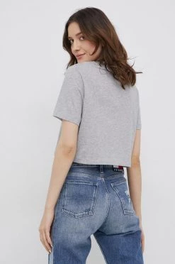 Γυναικεία Κοντομάνικο Μπλουζάκι Reebok χρώμα: γκρι -Reebok Εκπτώσεις unnamed file 3692