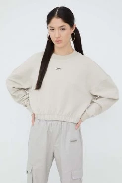 Γυναικεία Χωρίς φερμουάρ Μπλούζα Reebok γκρι,