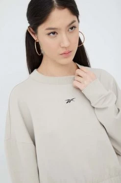 Γυναικεία Χωρίς φερμουάρ Μπλούζα Reebok γκρι, -Reebok Εκπτώσεις unnamed file 383