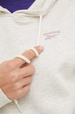 Γυναικεία Χωρίς φερμουάρ Μπλούζα Reebok Reebok Identity μπεζ, με κουκούλα -Reebok Εκπτώσεις unnamed file 40