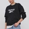 Γυναικεία Χωρίς φερμουάρ Μπλούζα Reebok χρώμα: μαύρο