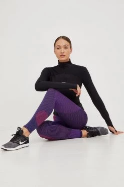 Γυναικεία Κολάν προπόνησης Reebok By Fitness Myoknit , χρώμα: μοβ