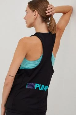 Γυναικεία Αμάνικος Μπλουζάκι προπόνησης Reebok Mills Bodypump , χρώμα: μαύρο -Reebok Εκπτώσεις unnamed file 654