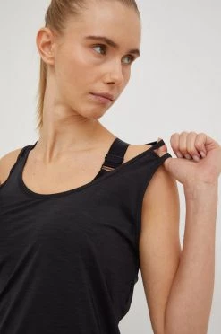 Γυναικεία Αμάνικος Τοπ προπόνησης Reebok Athletic , χρώμα: μαύρο