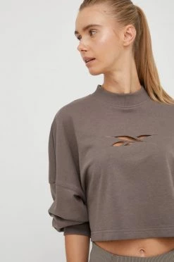 Γυναικεία Χωρίς φερμουάρ Μπλούζα Reebok Studio Vector καφέ -Reebok Εκπτώσεις unnamed file 730