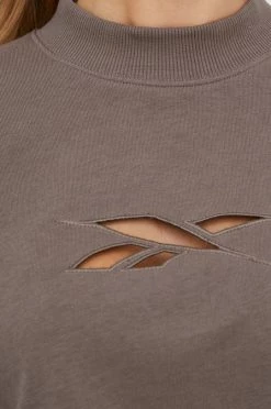 Γυναικεία Χωρίς φερμουάρ Μπλούζα Reebok Studio Vector καφέ -Reebok Εκπτώσεις unnamed file 731