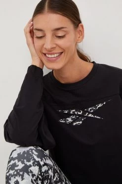 Γυναικεία Χωρίς φερμουάρ Μπλούζα Reebok Safari , χρώμα: μαύρο -Reebok Εκπτώσεις unnamed file 74