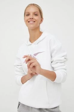 Γυναικεία Χωρίς φερμουάρ Μπλούζα Reebok άσπρο,