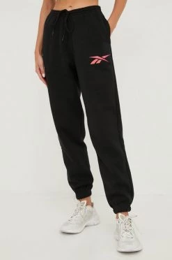 Γυναικεία Παντελόνια φόρμας Παντελόνι φόρμας Reebok μαύρο