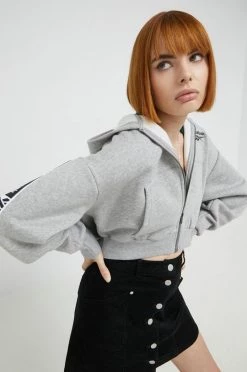 Γυναικεία Με φερμουάρ Μπλούζα Reebok γκρι, -Reebok Εκπτώσεις unnamed file 773