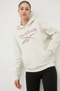 Γυναικεία Χωρίς φερμουάρ Μπλούζα Reebok γκρι,