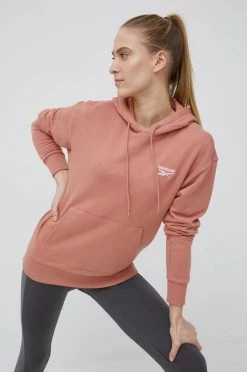 Γυναικεία Χωρίς φερμουάρ Μπλούζα Reebok χρώμα: πορτοκαλί,