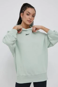 Γυναικεία Χωρίς φερμουάρ Μπλούζα Reebok χρώμα: πράσινο,