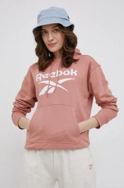 Γυναικεία Χωρίς φερμουάρ Μπλούζα Reebok χρώμα: πορτοκαλί