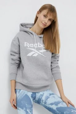 Γυναικεία Χωρίς φερμουάρ Μπλούζα Reebok χρώμα: γκρι