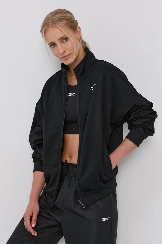Γυναικεία Με φερμουάρ Μπλούζα Reebok χρώμα: μαύρο 1 Γυναικεία Με φερμουάρ Μπλούζα Reebok χρώμα: μαύρο