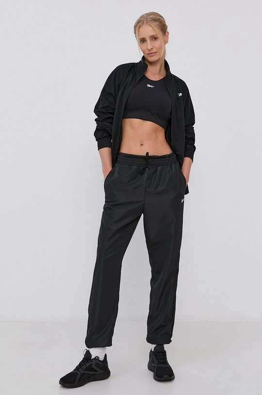 Γυναικεία Με φερμουάρ Μπλούζα Reebok χρώμα: μαύρο 2 Γυναικεία Με φερμουάρ Μπλούζα Reebok χρώμα: μαύρο - Image 2